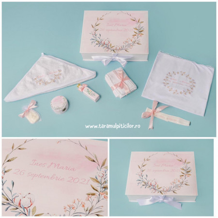 Trusou botez - Flori de bumbac v4