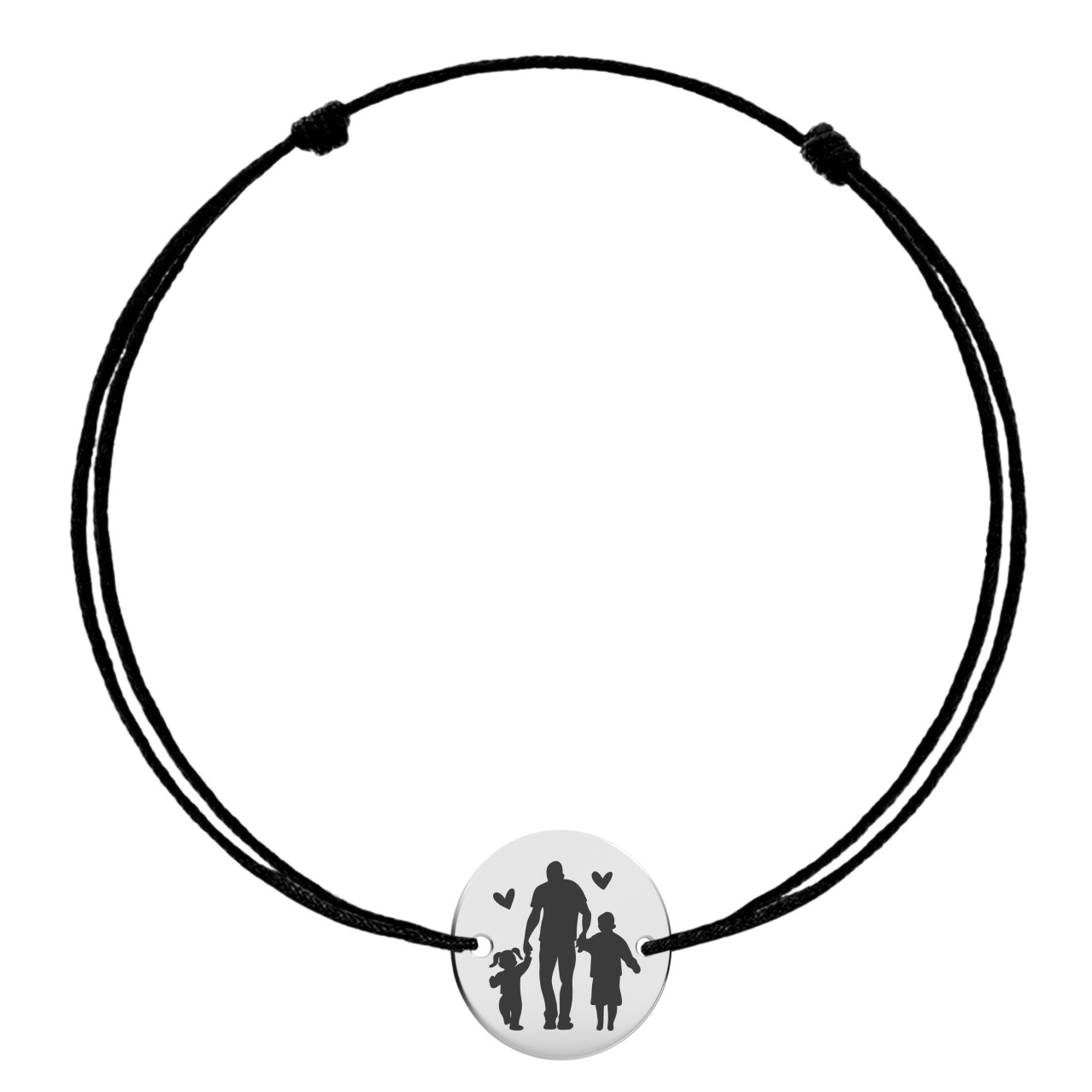 Brățară father's love cu banut 16mm din argint 925