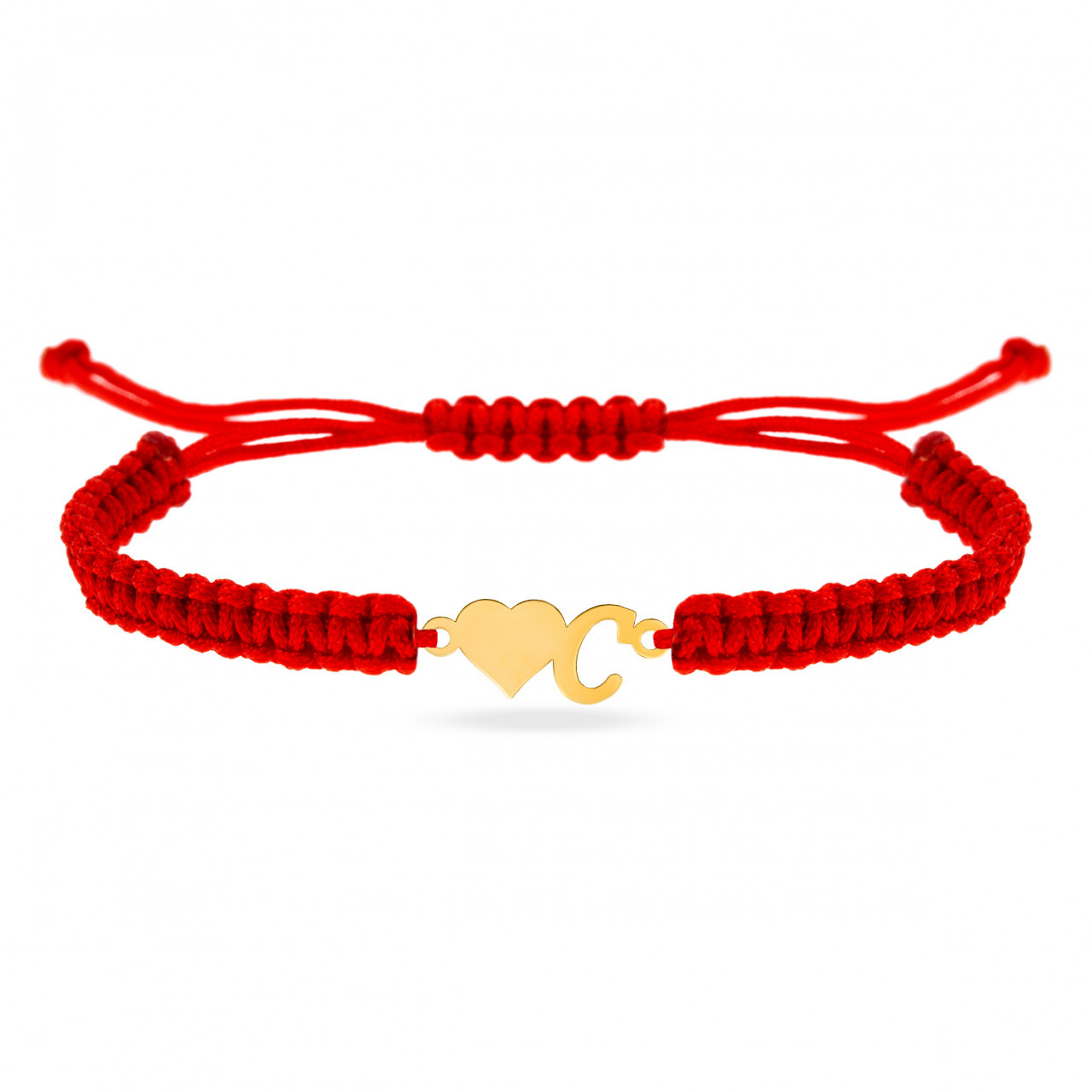 Brățară inițială heart din aur 14k