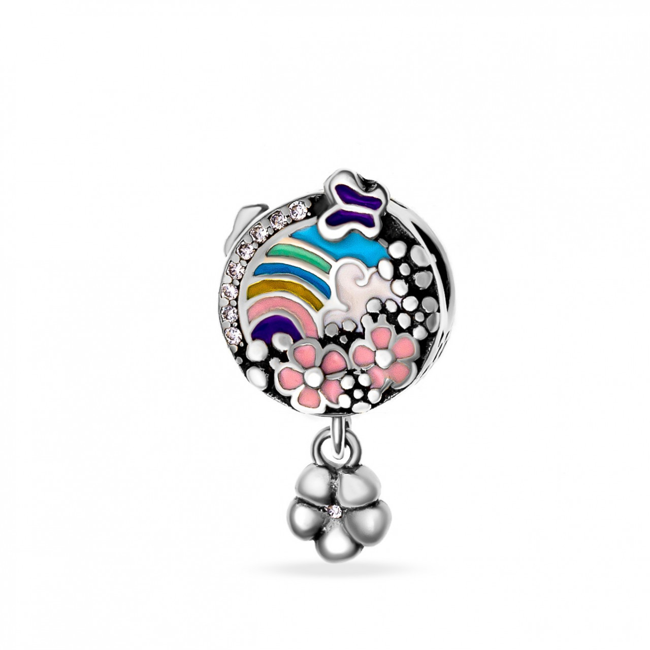 Charm din argint 925 rainbow flowers 3gr