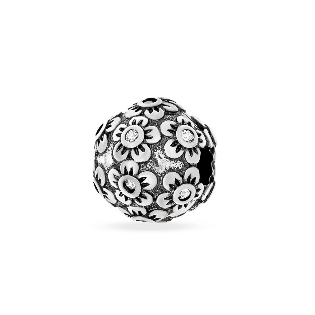 Clips din argint 925 antique flowers 2.62gr