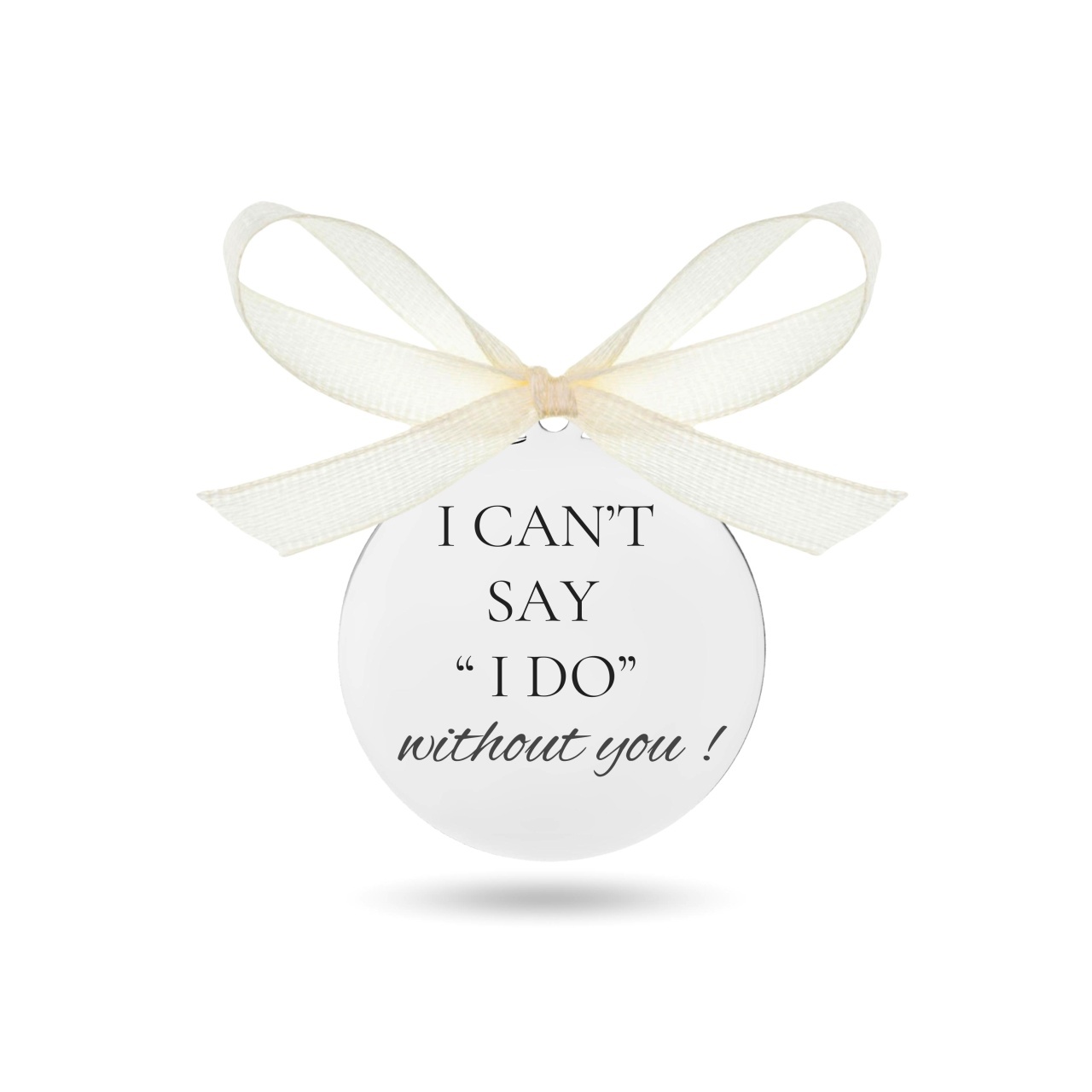 Banut nunta din argint 2.5cm i can't say i do without you