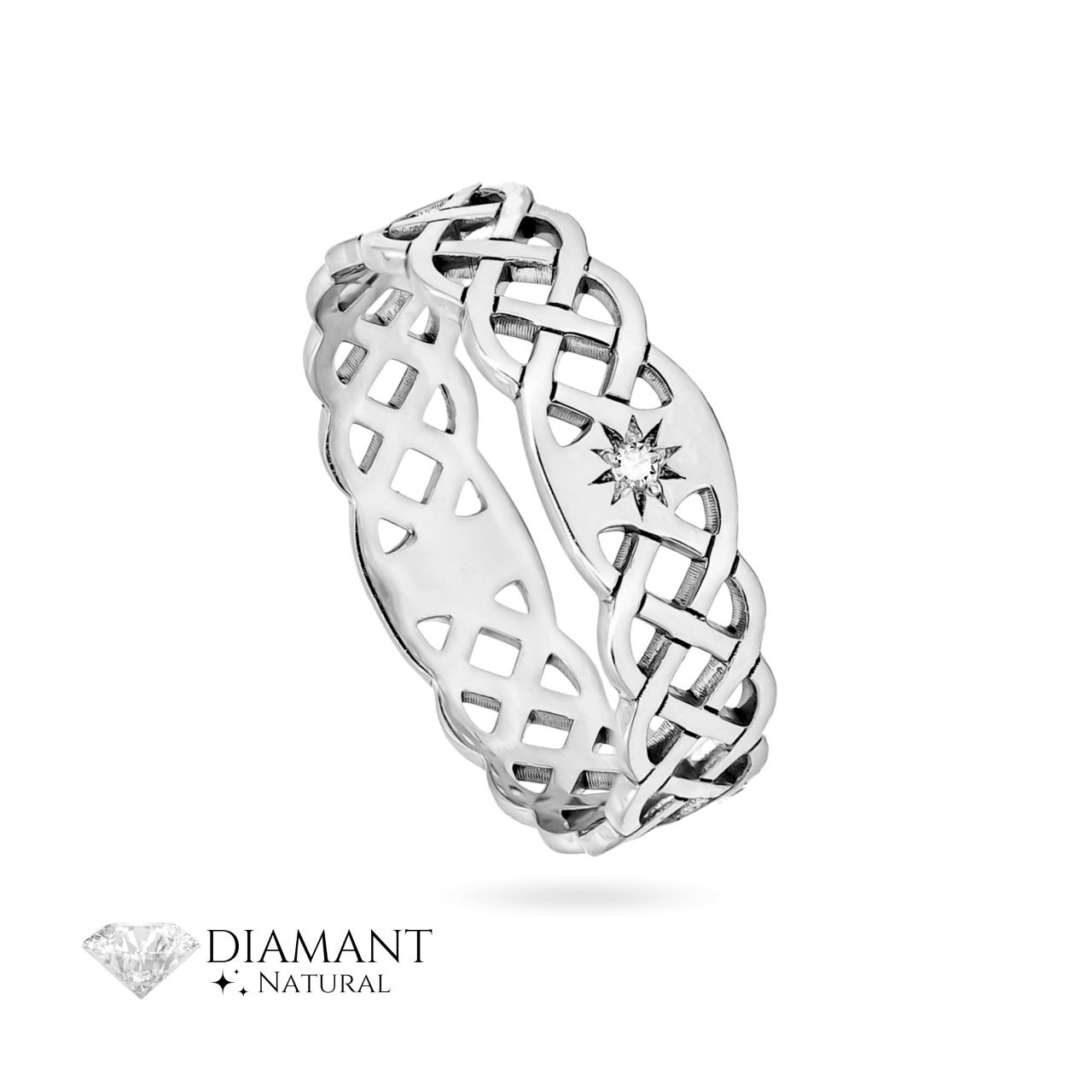 Inel Eternity Moments din Aur 14K cu diamant natural