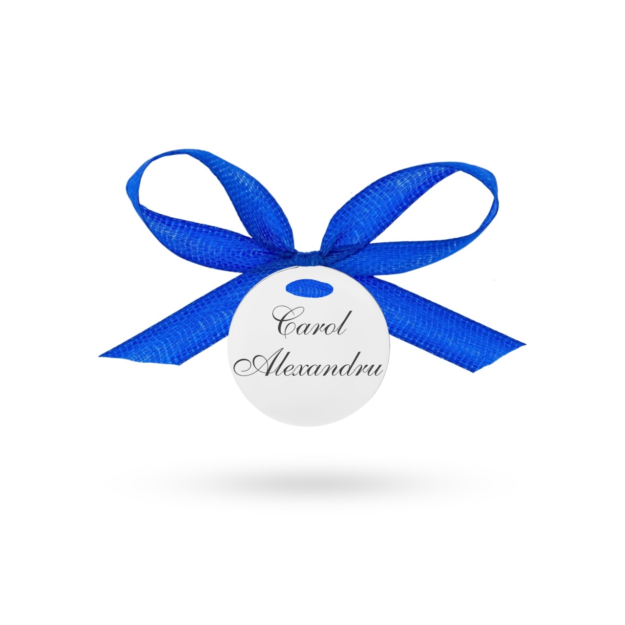 Banut argint 1.8cm pentru botez - mot - scaldat - nume personalizabil