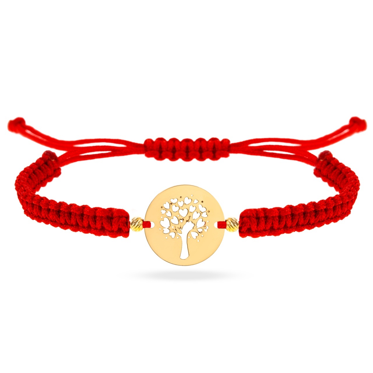 Bratara Tree of Love cu snur si pandantiv din aur 14k