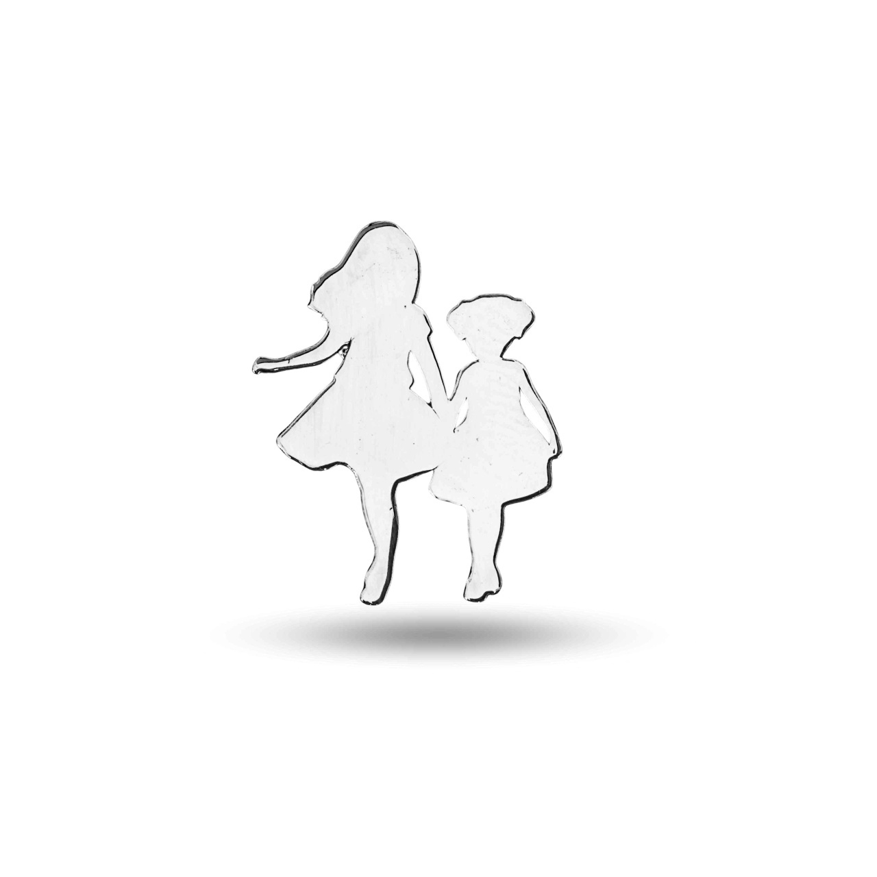 Pin personalizat din argint 925 - surori / best friends
