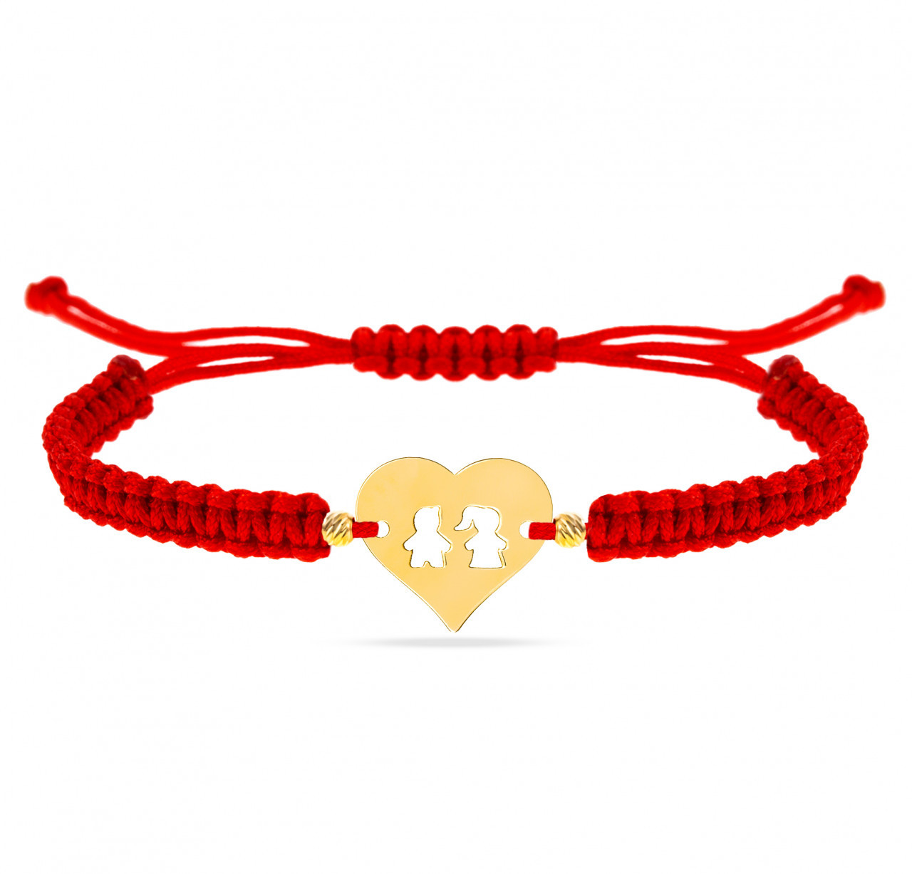 Brățară affection inimioara cu copilași din aur 14k