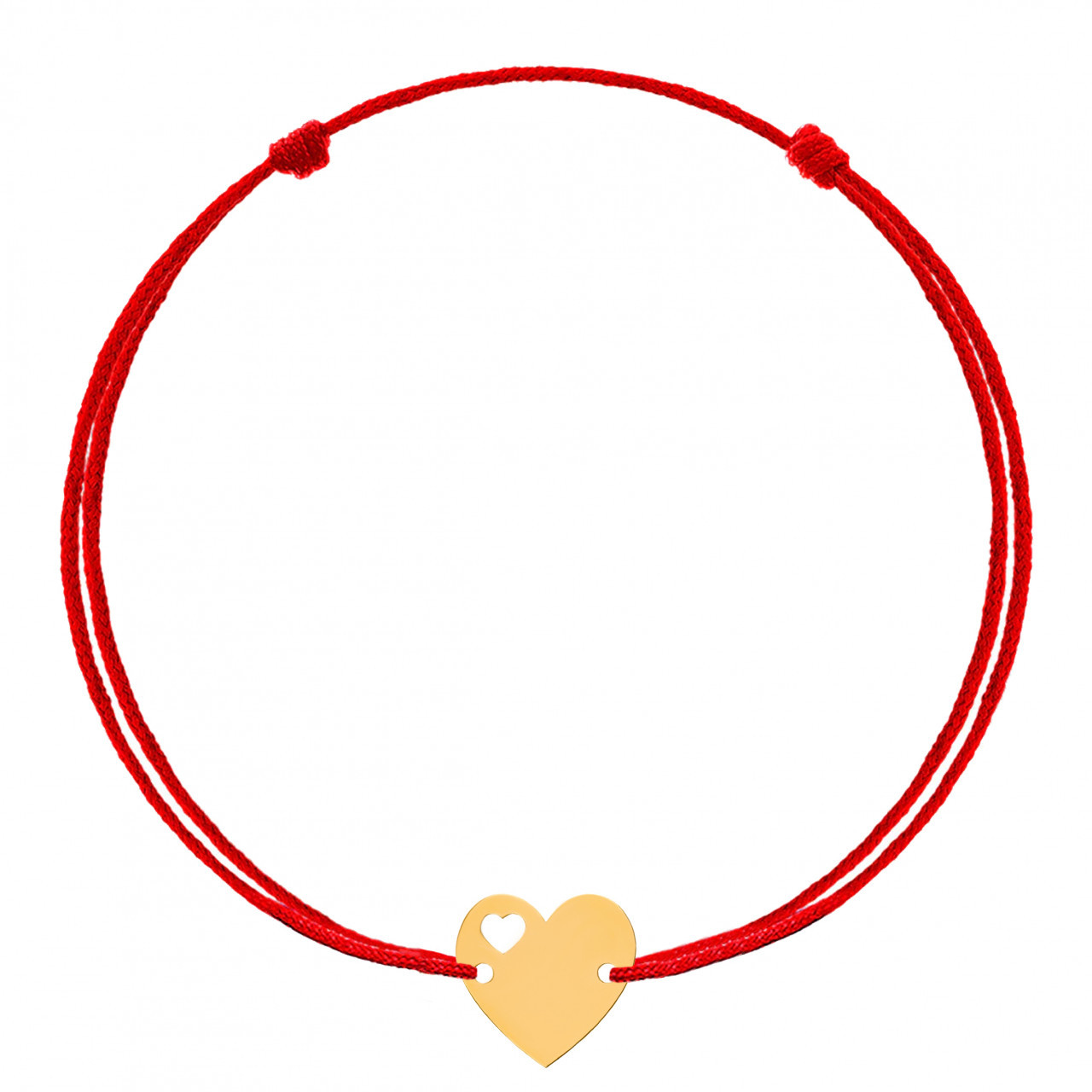 Brățară inimioară love din aur 14k