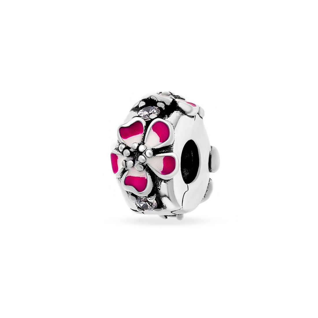 Clips din argint 925 emotion eco flowers 2.7gr