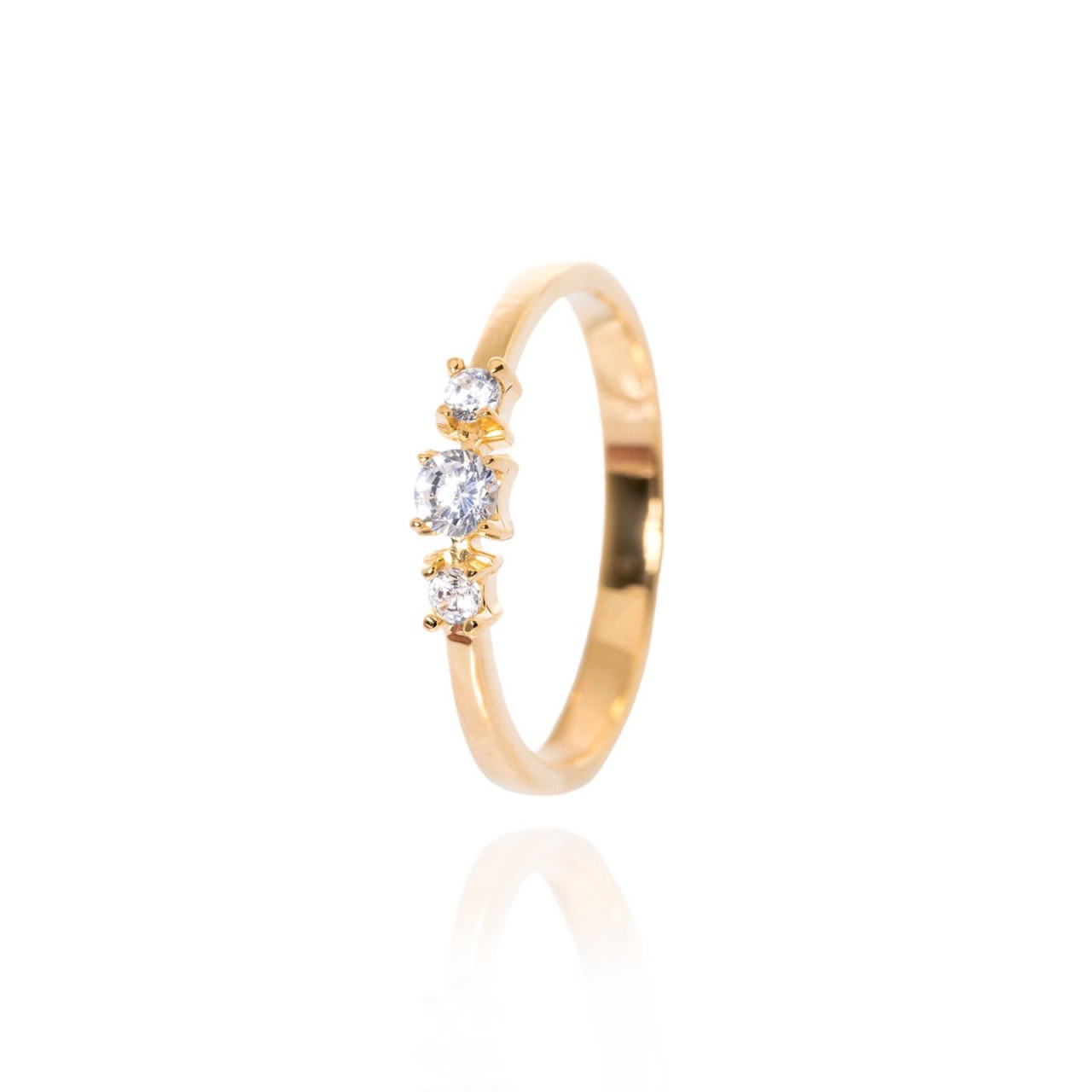 Inel Trilogy of Love din AUR 14K cu diamant