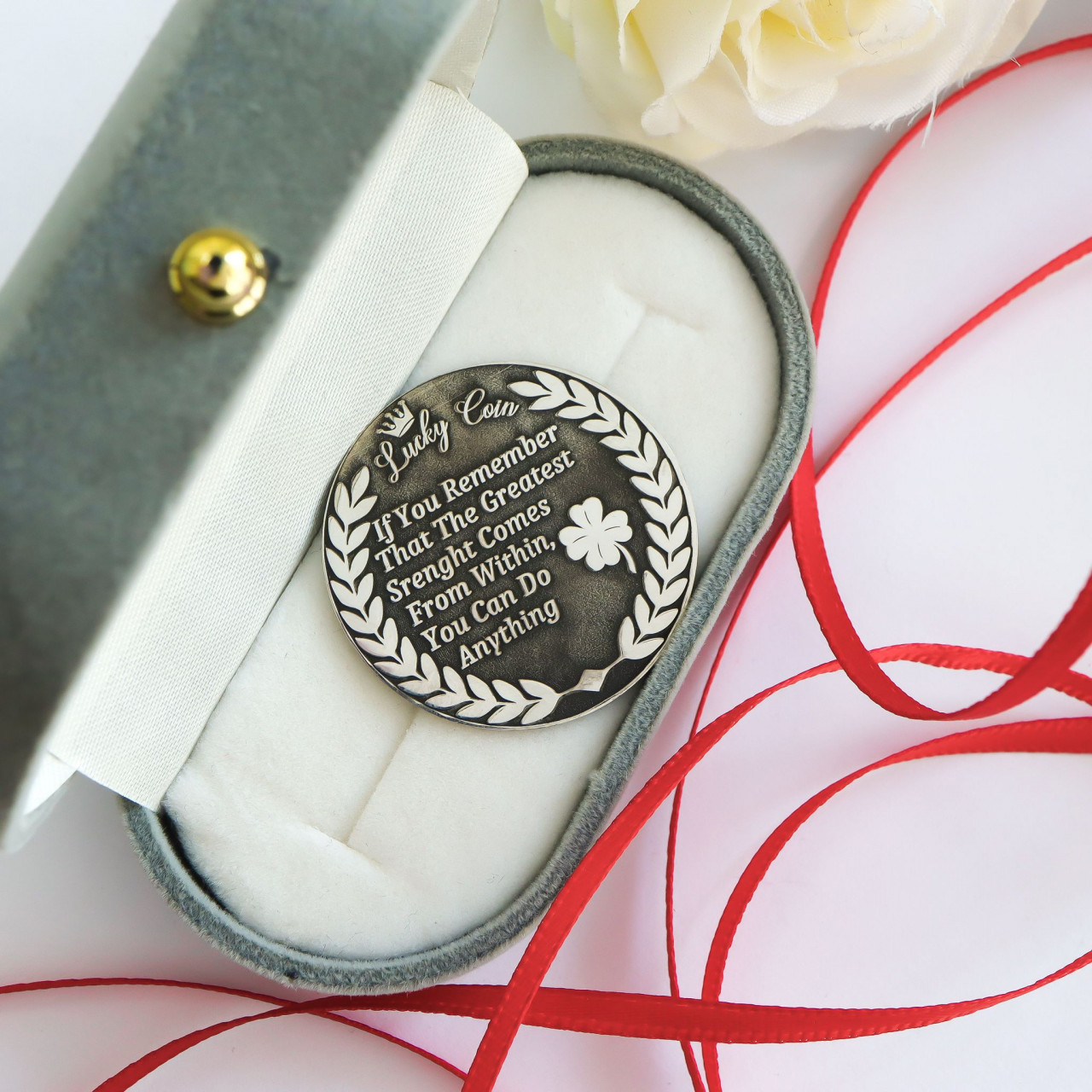 Moneda 3cm din argint 925 lucky coin