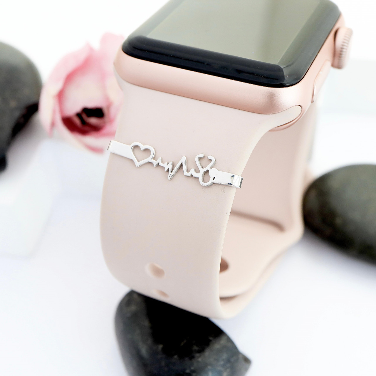 Accesoriu din argint 925 pentru smartwatch stetoscop medical / asistenta / doctor