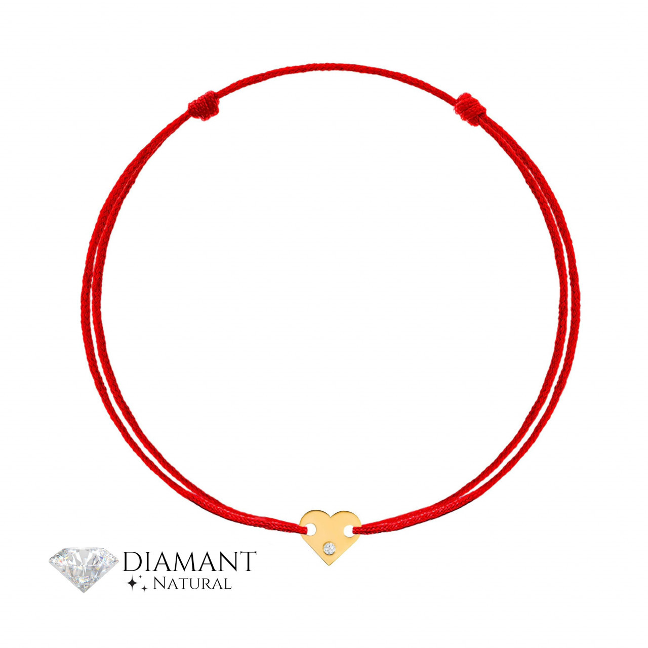 Bratara cu Inimioara din Aur 14k si diamant natural