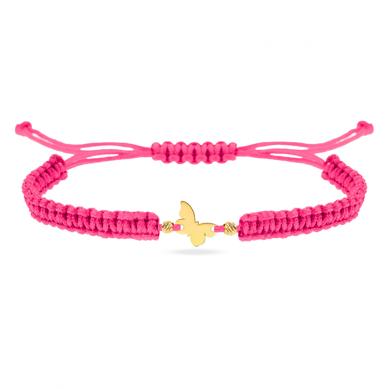 Bratara cu snur si fluture din aur 14k