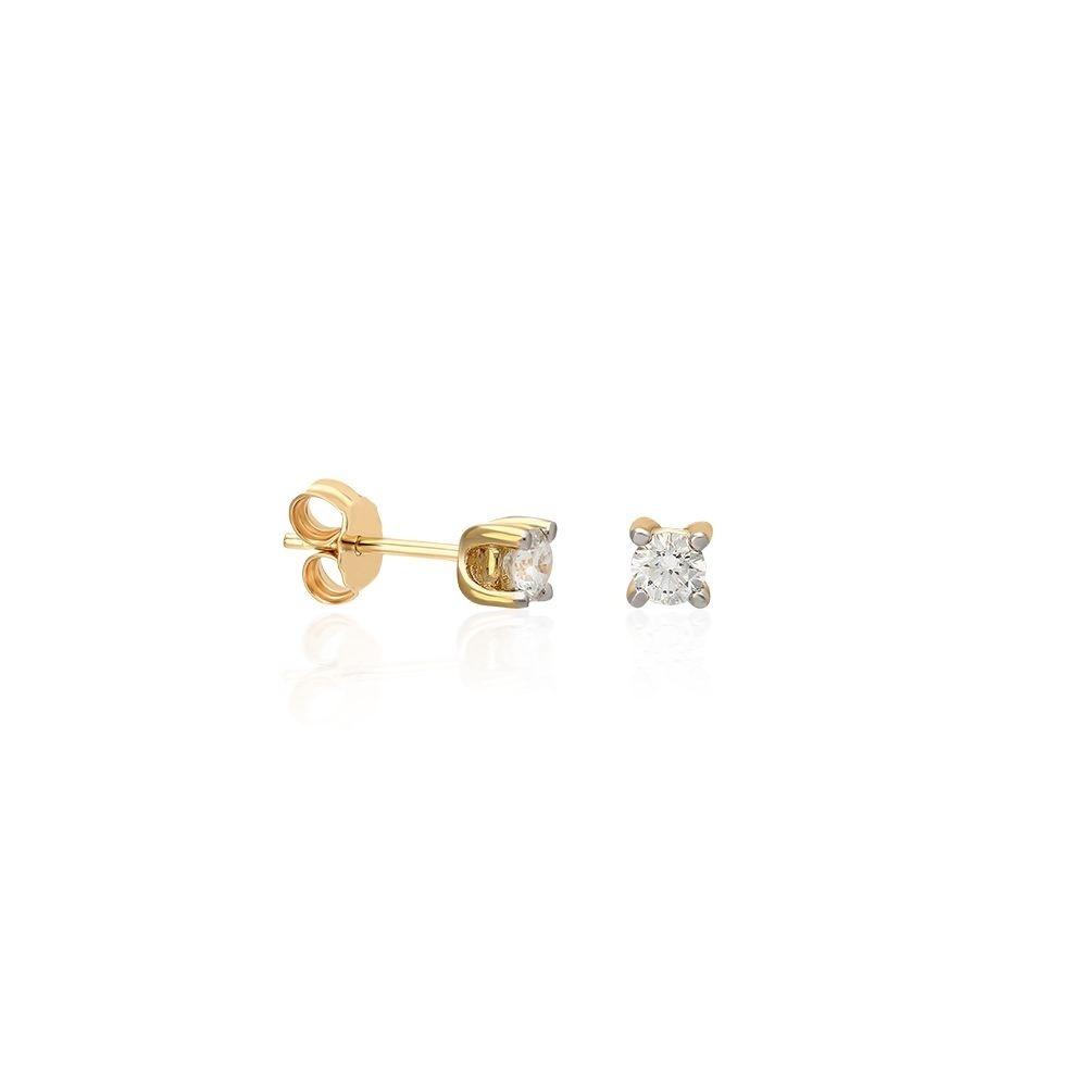 Cercei Aphrody din AUR 14K cu Diamante + Certificat IGI