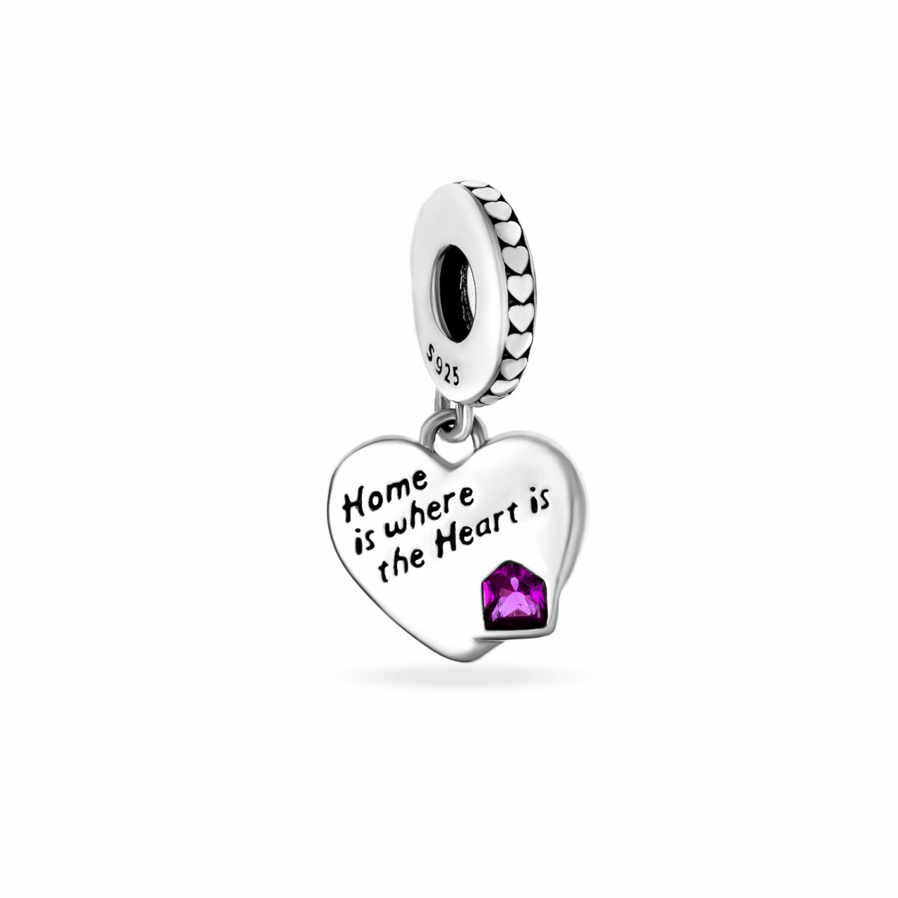 Charm din argint 925 mom is where the heart is 2.86gr