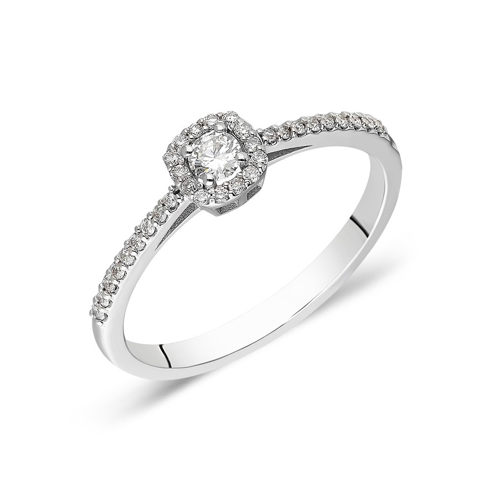 Inel luminous love din aur 14k cu diamant