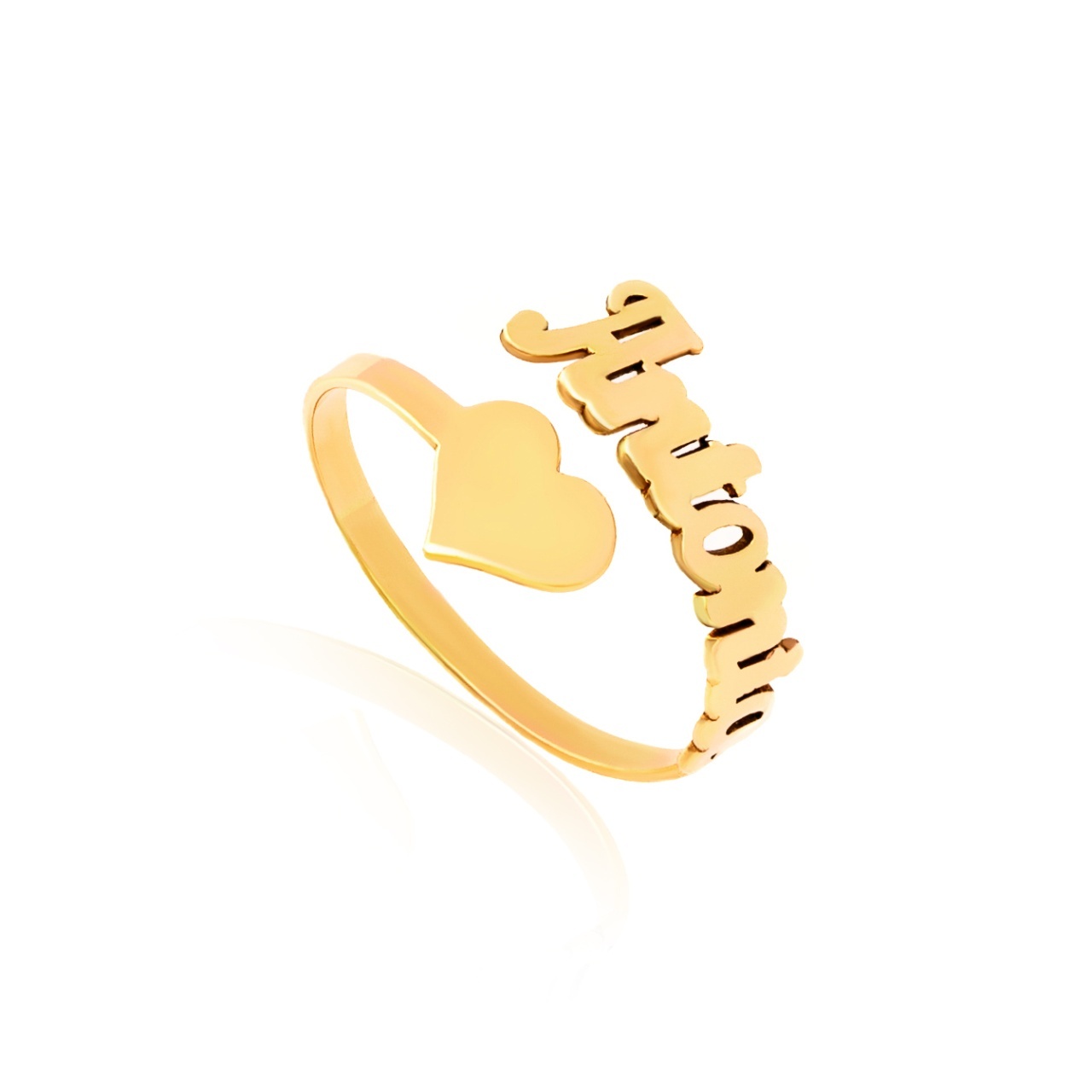 Inel personalizat cu nume din aur 14k