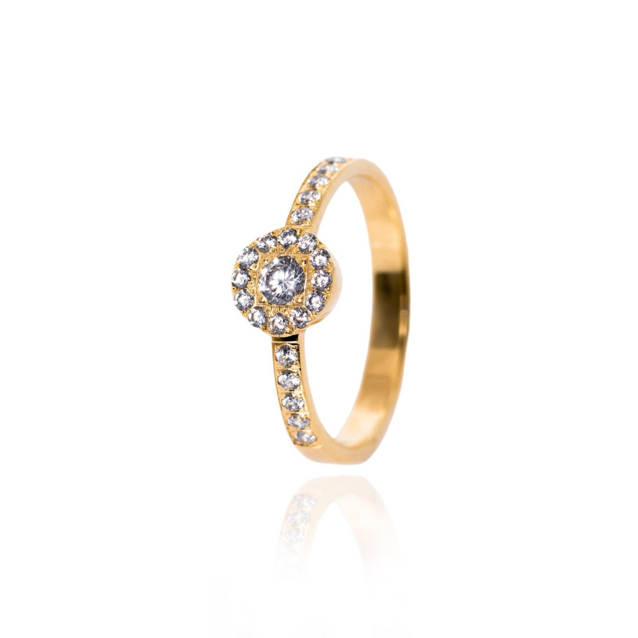 Inel Royal Circle din AUR 14K cu diamant