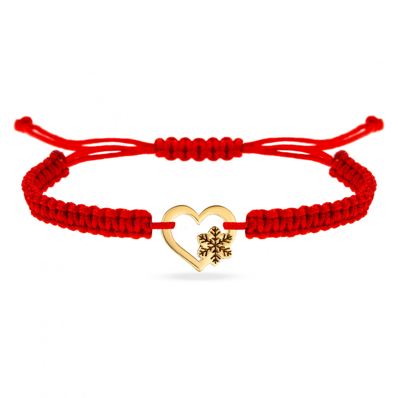 Bratara Heart Collection inimioara cu fulg de nea din aur 14k