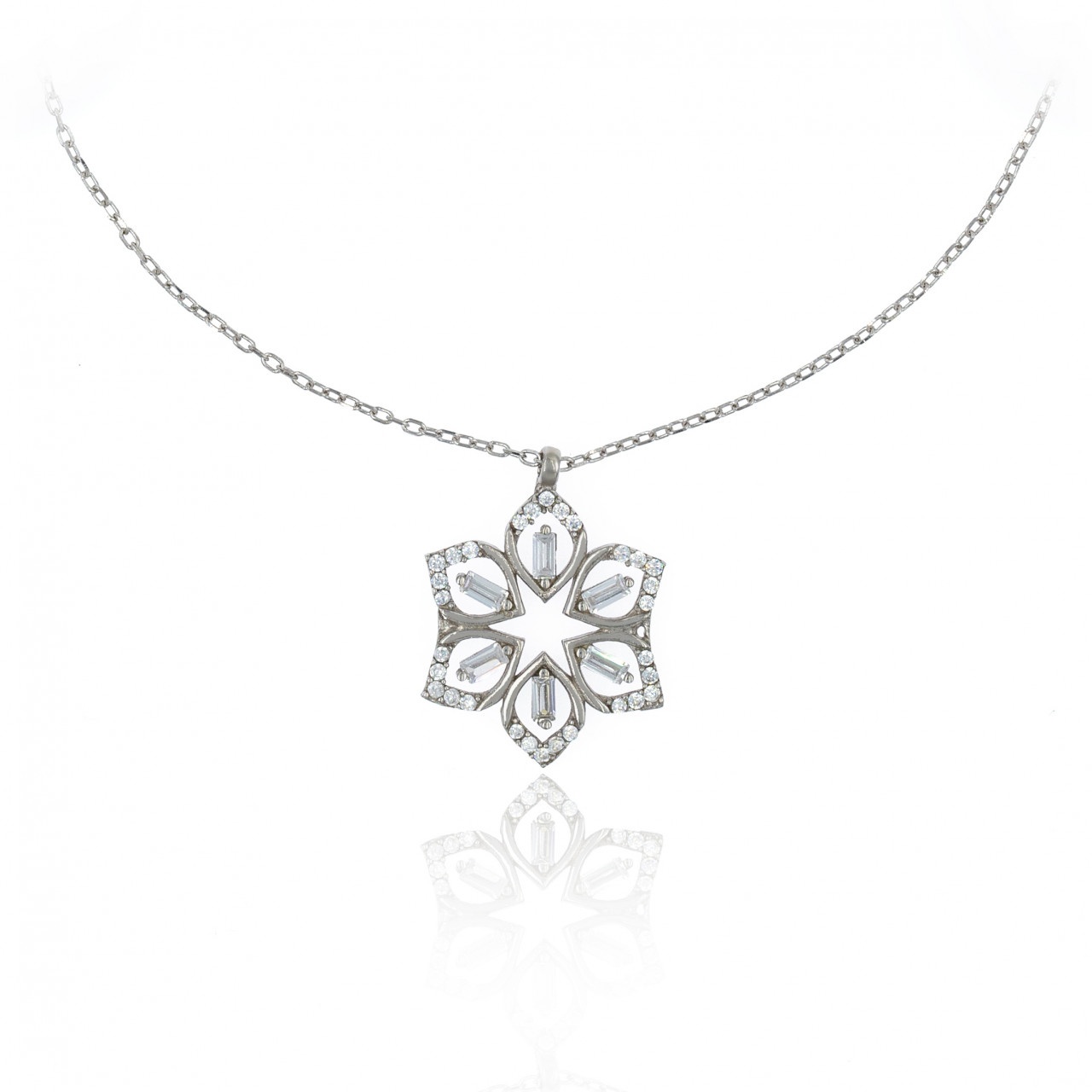 Colier din argint 925 - snow flower