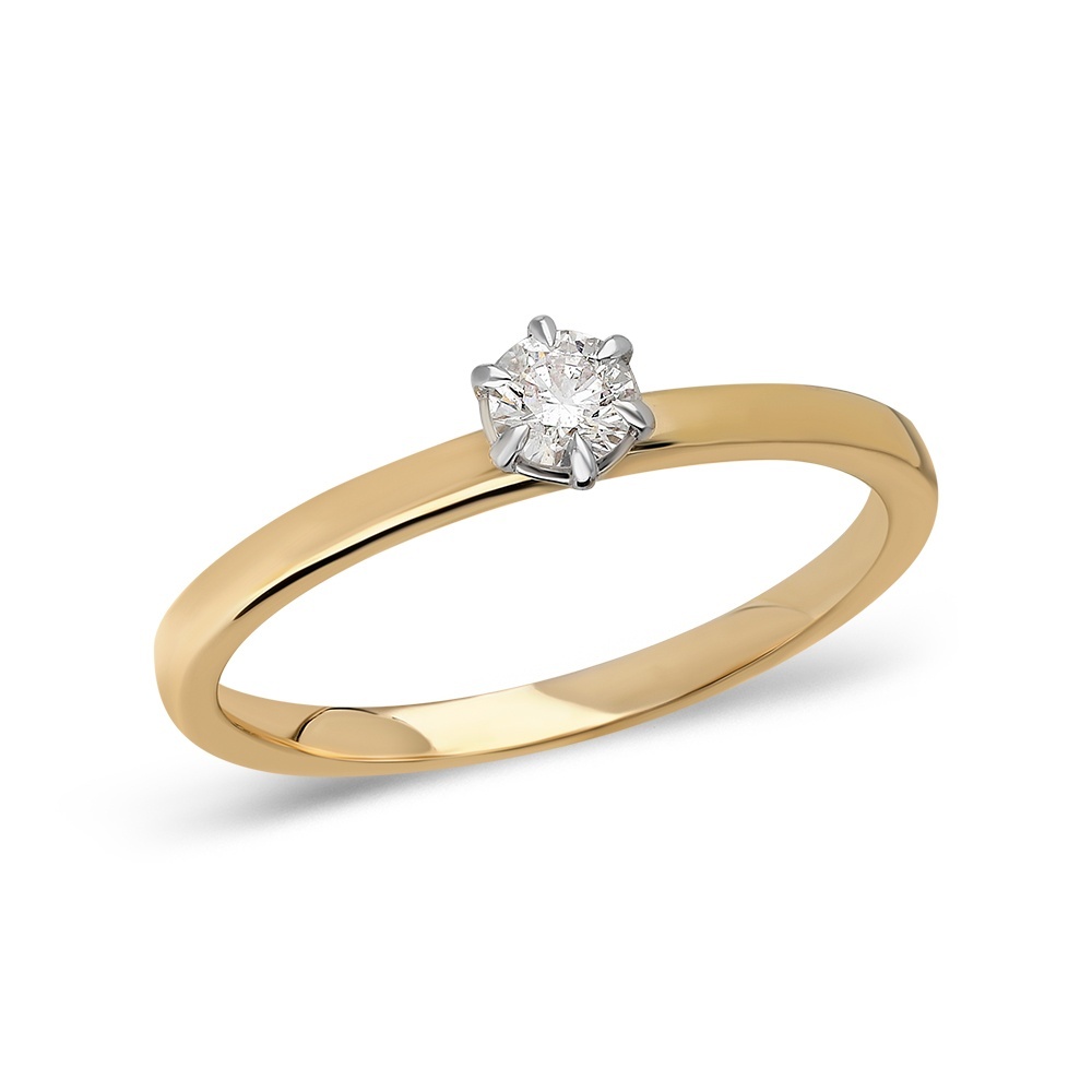 Inel eternal love din aur 14k cu diamant