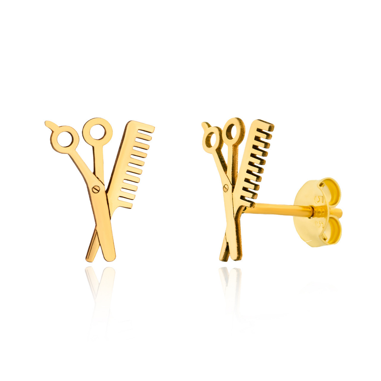 Cercei Hairstylist - frizerie - coafura - din aur 14k