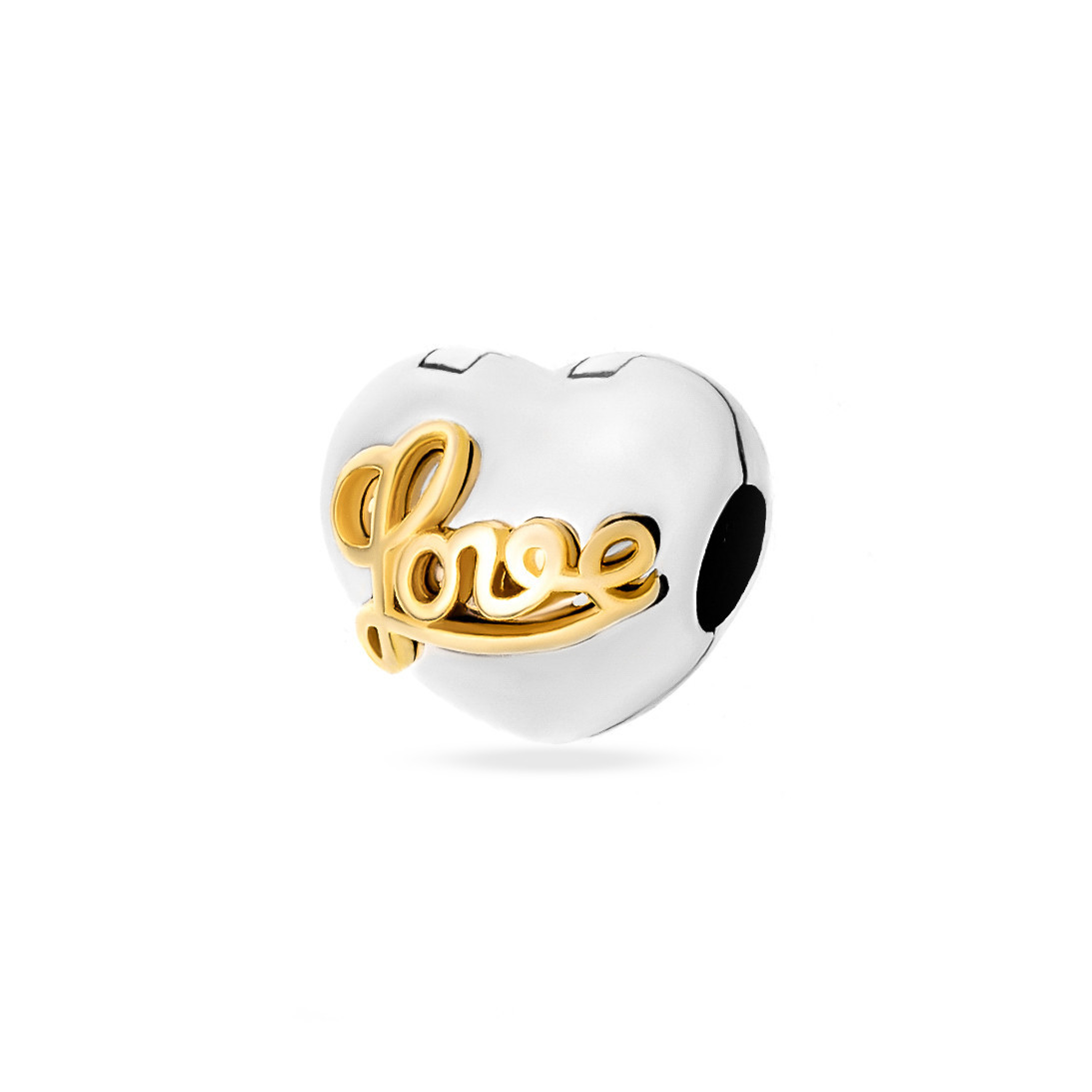 Clips din argint 925 golden love 3.14gr