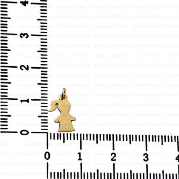 Link din aur 14k - pentru colier - fetita basic