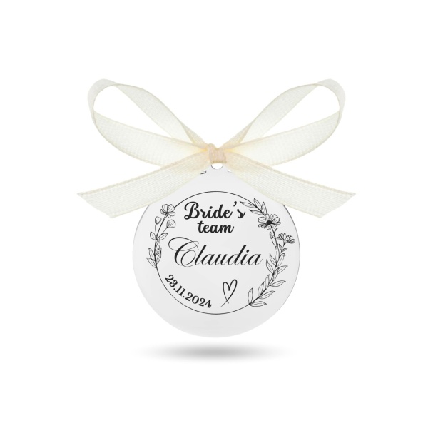 Banut Nunta din Argint 2.5cm Bride's Team