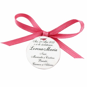 Banut din Argint 1.8cm pentru Botez - Mot - Scaldat - Personalizabil - Img 5
