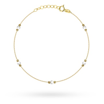 Bratara Aur 14k cu Bilute si Perle - Img 2