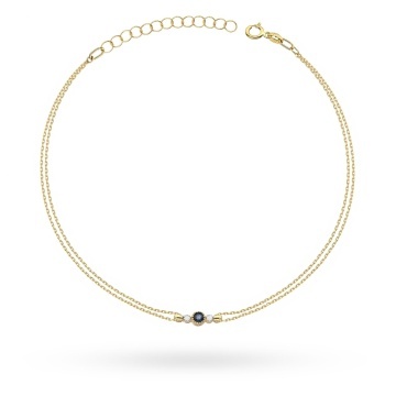 Bratara Aur 14K cu Safir 0.15 ct si Diamante Naturale 0.03 ct - Img 5