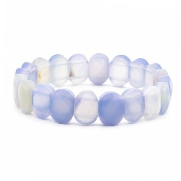 Brățară Elastică cu Agate Light Blue