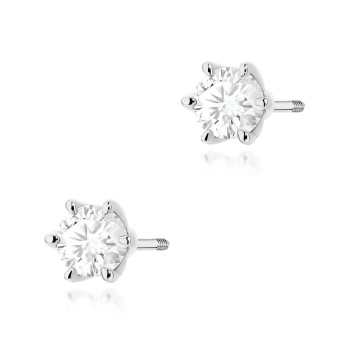 Cercei Aur 14K cu Diamant de Laborator 0.50 ct Filet cu Protectie - Img 7