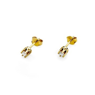Cercei Aur 14K cu Diamant Natural 0.10 ct - Img 2