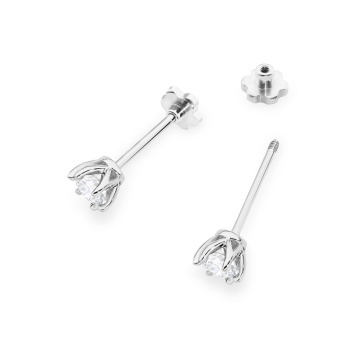Cercei Aur 14K cu Diamant Natural 0.30 ct Filet cu Protectie - Img 8