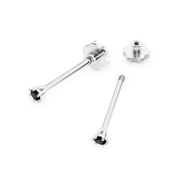 Cercei Aur 14K cu Diamant Natural Negru 0.04 ct Filet cu Protectie - Img 8