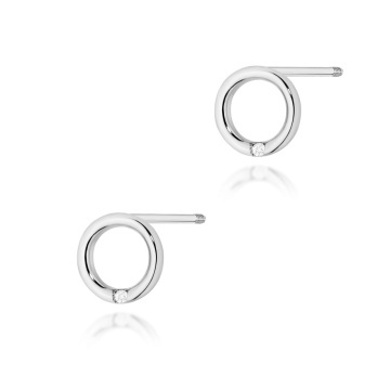 Cercei Aur 14K cu Diamante Naturale 0.01 ct Filet cu Protectie - Img 4