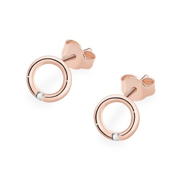 Cercei Aur 14K cu Diamante Naturale 0.01 ct - Img 8