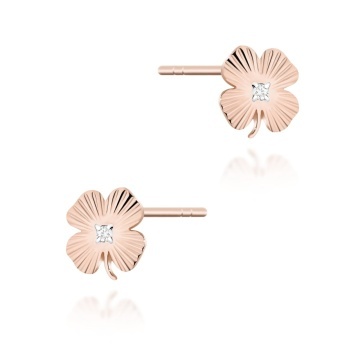 Cercei Aur 14K cu Diamante Naturale 0.01 ct - Img 7