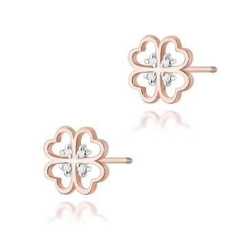 Cercei Aur 14K cu Diamante Naturale 0.04 ct Filet cu Protectie - Img 5