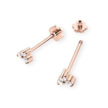Cercei Aur 14K cu Diamante Naturale 0.09 ct Filet cu Protectie - Img 6