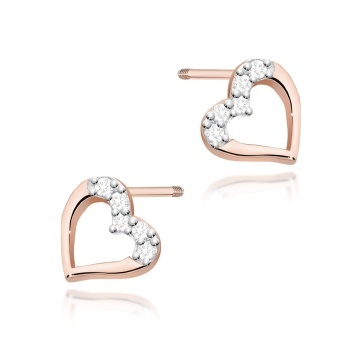 Cercei Aur 14K cu Diamante Naturale 0.09 ct Filet cu Protectie - Img 5