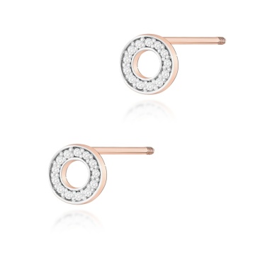 Cercei Aur 14K cu Diamante Naturale 0.13 ct Filet cu Protectie - Img 5