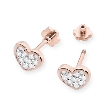 Cercei Aur 14K cu Diamante Naturale 0.17 ct Filet cu Protectie - Img 6