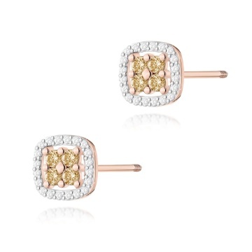 Cercei Aur 14K cu Diamante Naturale 0.20 ct Filet cu Protectie - Img 7