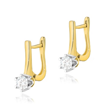 Cercei Aur 14K cu Diamante Naturale 0.30 ct