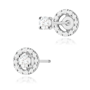 Cercei Aur 14K cu Diamante Naturale 0.32 ct Filet cu Protectie - Img 7