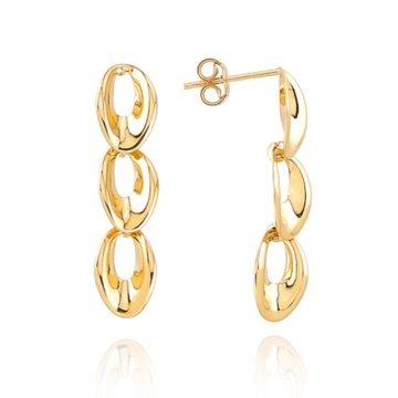 Cercei Aur 14k cu Model Neted - Img 2